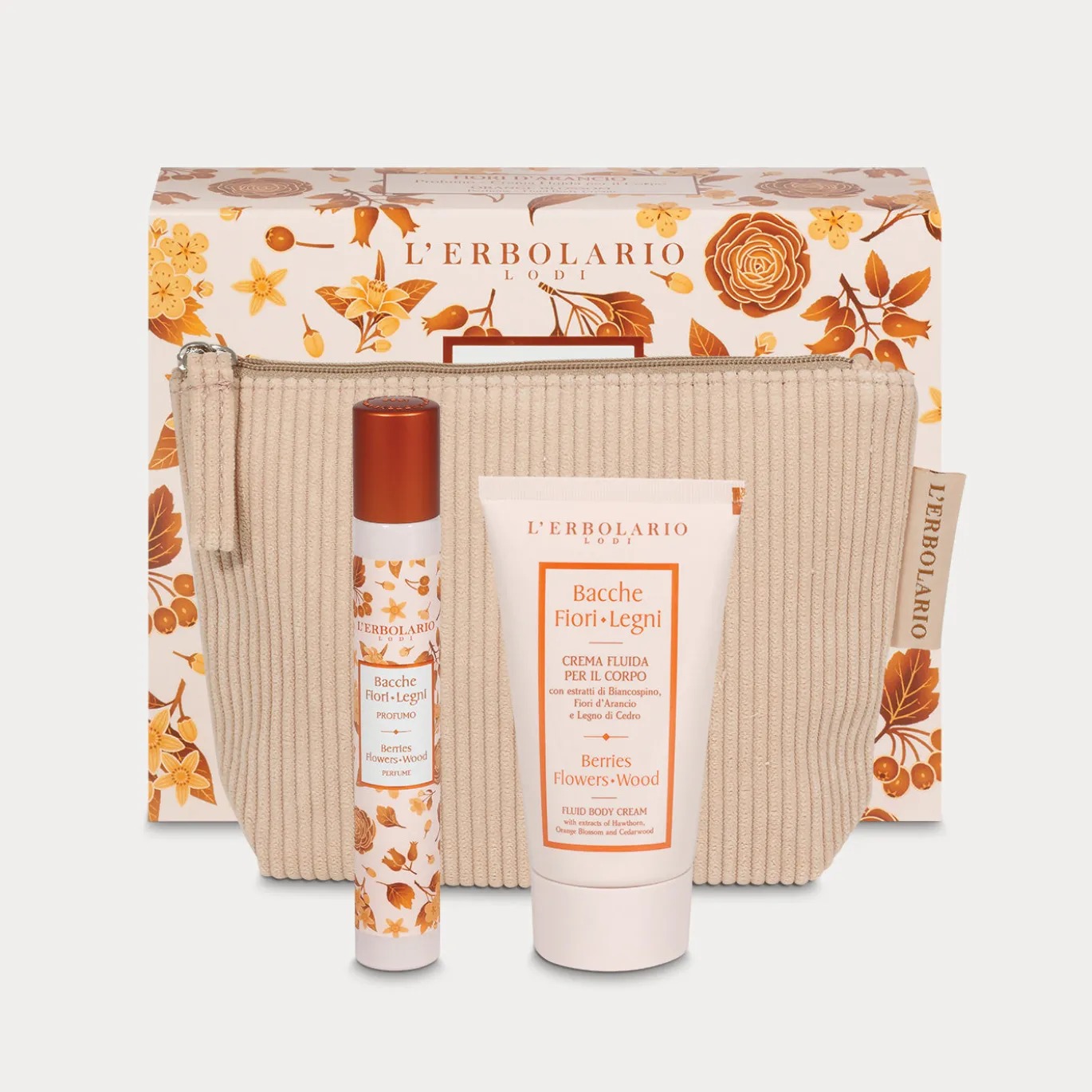 Beauty-Pochette Fiori d'Arancio Bacche Fiori Legni