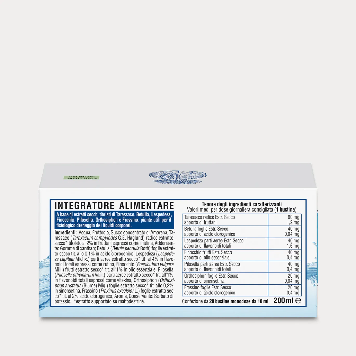 Fluido concentrato in bustine monodose Idrolinea